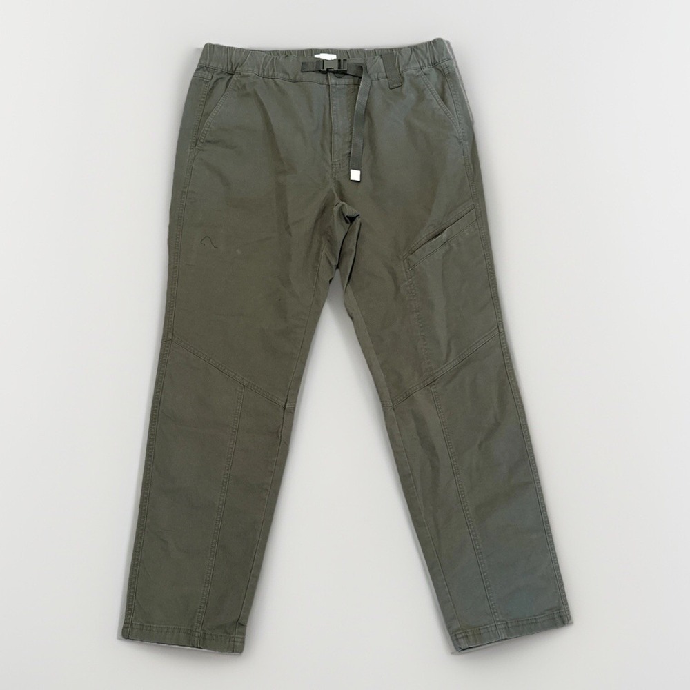 Upwest Pants Mens Large Chino 36" Waist 29" Inseam Belted Snap Pockets Green